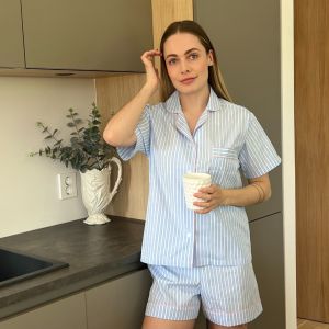 Florence kort pyjamas – Lindley Stripe