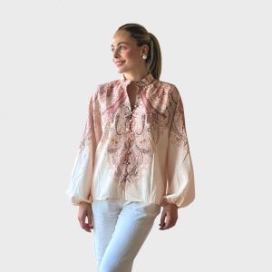 Paisley Bluse - Beige