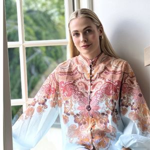 Paisley Bluse - Lyseblå