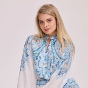 Paisley Bluse - Hvit
