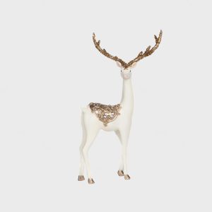 Elegant Hjort Creme & Gull 27,5cm