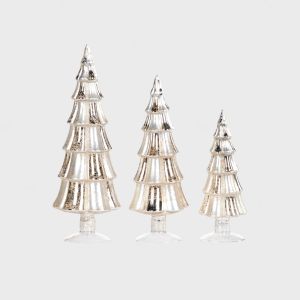 Juletre Antikk glass, sett 3-stk 32cm