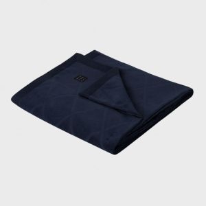 Malin Velvet Sengeteppe - Navy