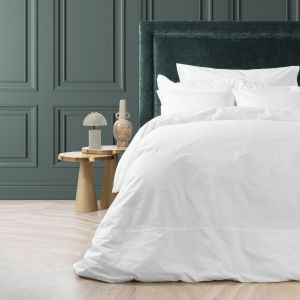 Percale Øko Dynetrekk - Hvit m/hvit ramme
