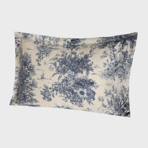 Toile de Jouy Putevar m/flapp, 50x70 cm - Blue