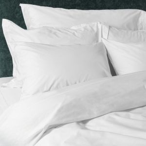 Percale Øko Hotellputevar m/hvitt bånd, 70x100