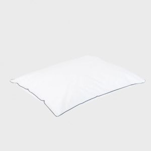 Percale Øko Putevar m/blå piping, 50x70
