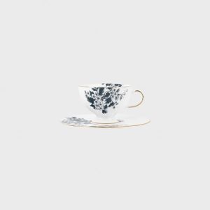 Kaffekopp med fat - Anthracite