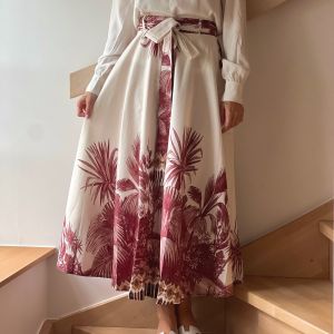 Lumine Skjørt Bordeaux m/knytebelte One Size