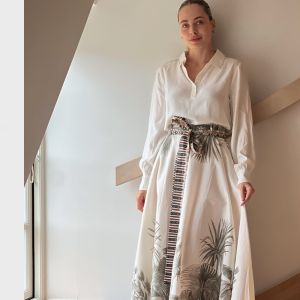 Lumine Skjørt Kaki m/knytebelte One Size