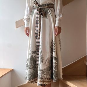 Lumine Skjørt Kaki m/knytebelte One Size