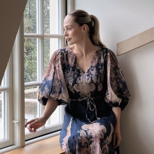 Elsa kjole v-hals navy