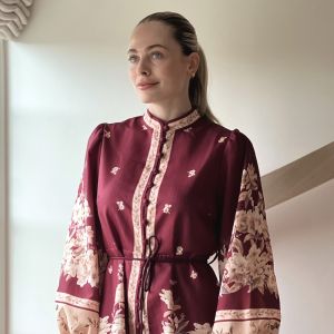 Osley Isabell lang kjole Bordeaux