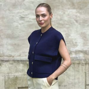 Orlinn Navy kort vest One Size