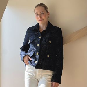 Navy Tweedjakke