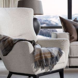 Verbier taupe throw 130x180 cm