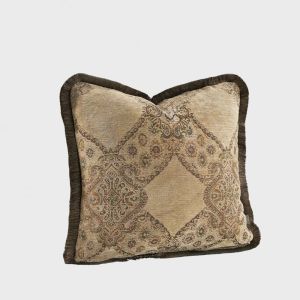Miralago Paisley Beige CC Fringe 50x50 cm