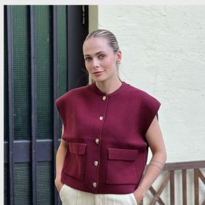 Orlinn Bordeaux kort vest One Size