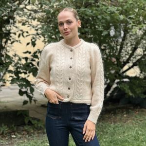 Dear Dharma Mohair Cardigan Winter White