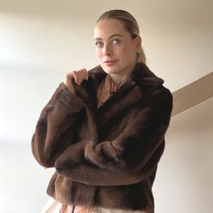 Fake Fur pelsjakke brun