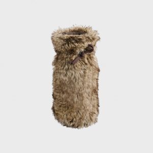 Fake Fur Wine Bag Sibirian Wolf 