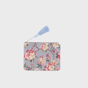 Autumn Flowers Zipper Pouch Cotton
