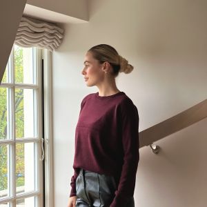 Mona Cashmere Blend genser Plum