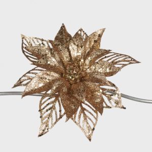 Julestjerne med klips gull 20,5 cm