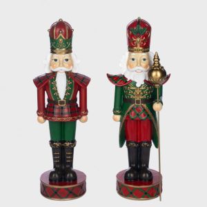 Nøtteknekker tartan rød/grønn ass 35,5 cm