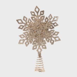 Juletrestjerne snøkrystall champagne 31 cm