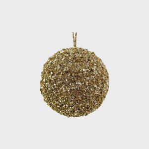 Juletrepynt champagne/glitter 8cm