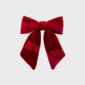 Veloursløyfe burgunderrød 25x21 cm