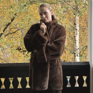 Fake Fur pelskåpe brun