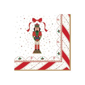 Papirservietter 33x33 cm Nutcracker Twist