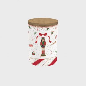 Kakeboks i porselen m/trelokk 16 cm Nutcracker Twist