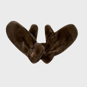 Fake fur votter Choco One Size