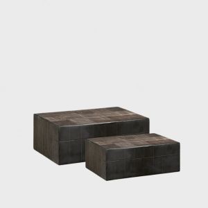 Avorio Box 2 stk brown/black