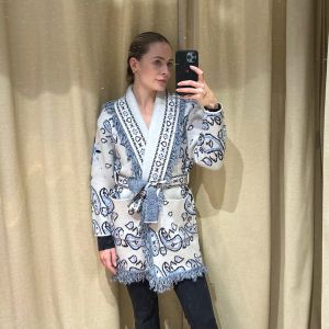 Orlinn Frynsejakke Grey/Blue One Size