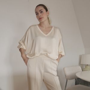 Sunny v-hals Creme One Size
