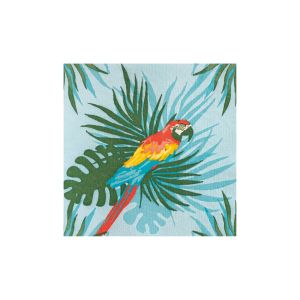 Coctailserviett papegøye 25x25 cm