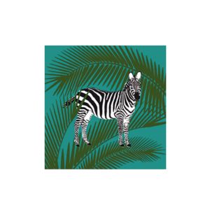 Coctailserviett sebra 25x25 cm
