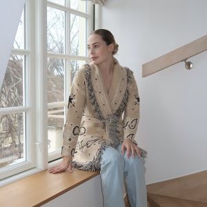 Orlinn Frynsejakke Beige One Size