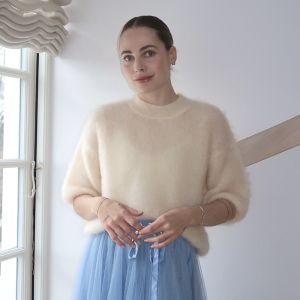 Kid Mohair genser Creme One Size