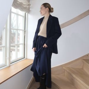 Sunny Maxiskjørt Navy One Size