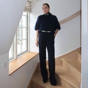 Pinstripe bukse Navy