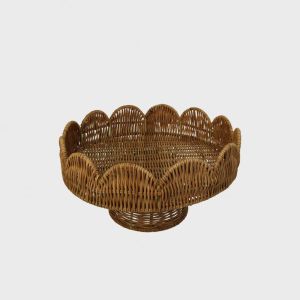 Rundt brett Rattan Natural 30x30x16 cm