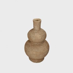Vase Polyresin Natural 13x13x22 cm