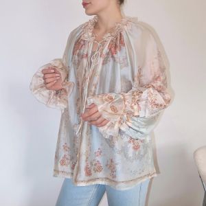 Turkismønstrete bluse Sas Senses One Size