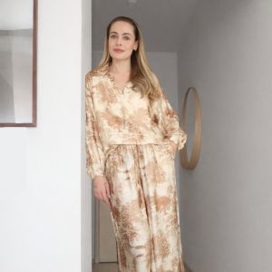 Bukse m/snøring Beige Print One Size