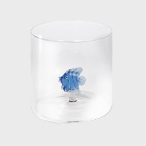 Vannglass Blue Fish 250 ml m/gaveeske